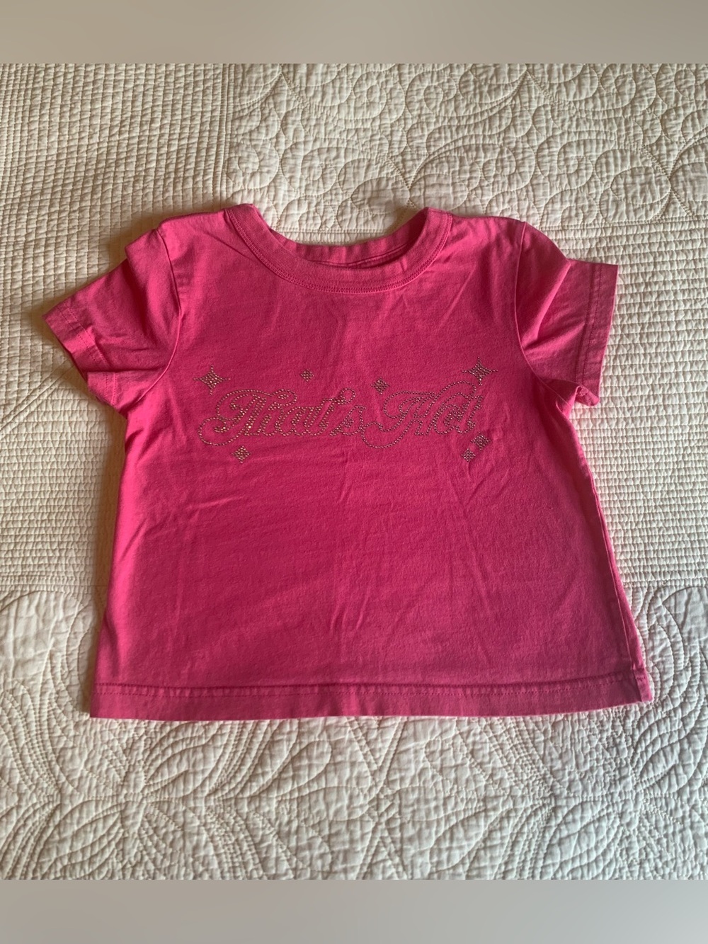 Paris Hilton "That's Hot" Rhinestone Pink Crop T-Shirt